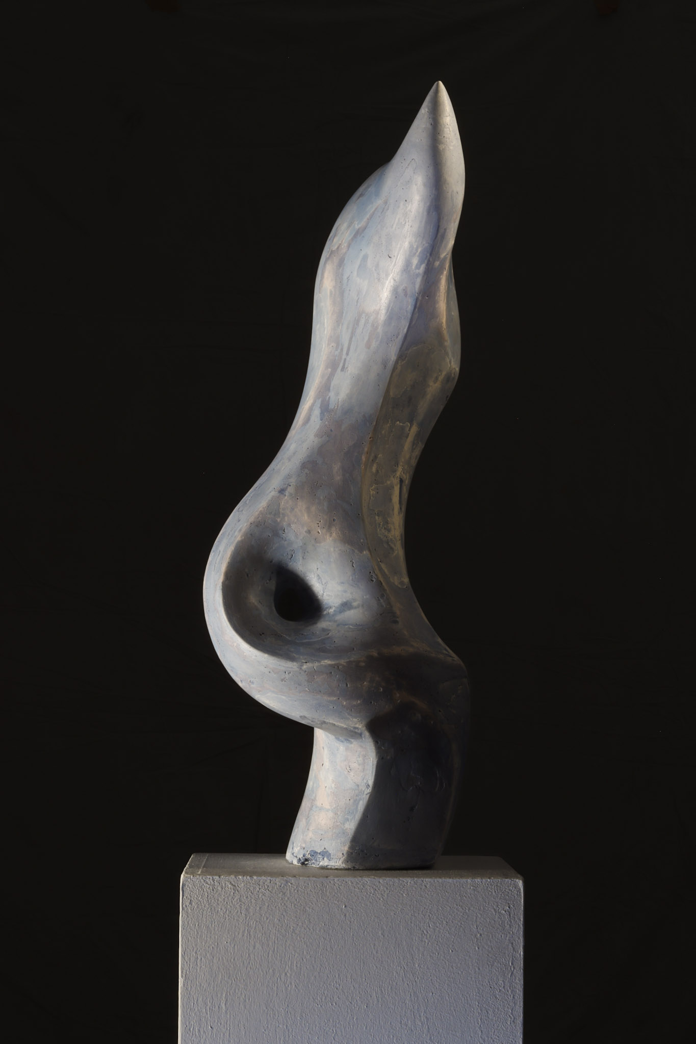 Boy and heron Plaster, dye, bootpolish23x25x72cm£820