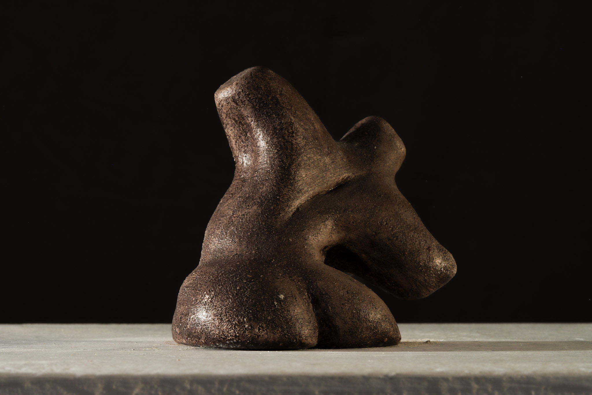 Twisted Ceramic and bootpolish9x8x9cm£230